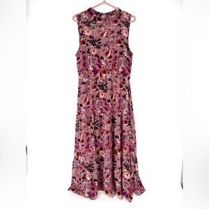 Lulu's Mauve Pink Floral Tiered Maxi Dress